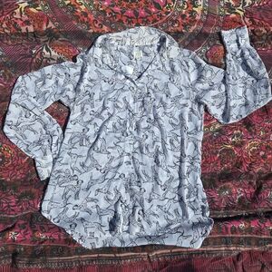 Stylish Dalmatian Print Button-Up Shirt